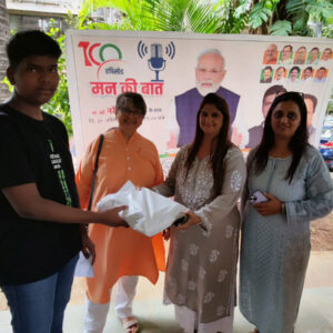 Distributed SSC textbook at Vrindavan society Chunabhatti