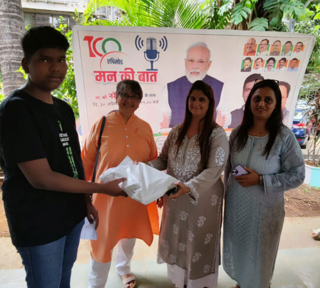 Distributed SSC textbook at Vrindavan society Chunabhatti