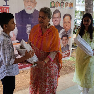 Distributed SSC textbook at Vrindavan society Chunabhatti